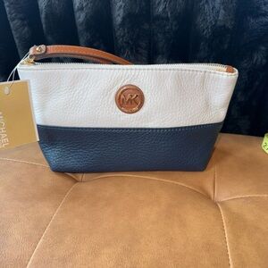 Michael Kors Two-Tone Blue and White pouch